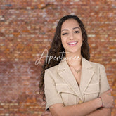 Aperturee - Shabby Brown Brick Wall Backdrop For Photography